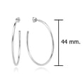 thumbnail image 4 of Aeravida Classic Large Open 45mm Loops of Sterling Silver Hoop Earrings | Classic Sterling Silver Hoop Earrings | Casual Earrings for Women | Hoop Earrings Set | gift for Women, Mom, 4 of 5
