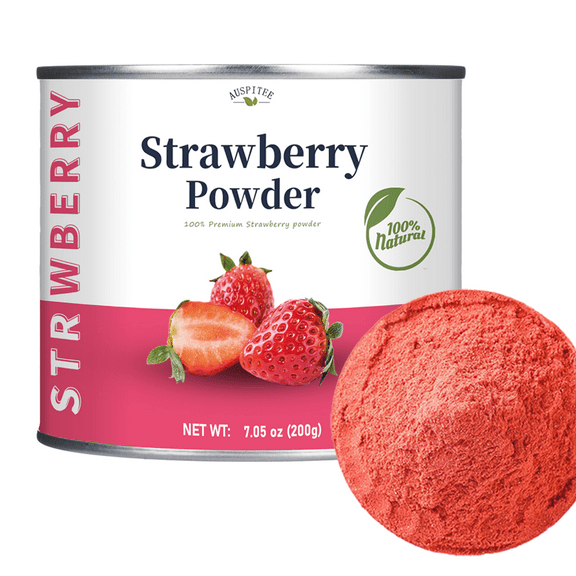 AUSPITEE Strawberry Powder, 200g/ 7.05oz, Natural Fruit Powder | Freeze-Dried Strawberries Source for Drinks, Smoothie, Beverages