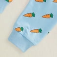 thumbnail image 6 of mgoYE Baby Boy Clothes Easter 3-6 Months Toddler Baby Boy Easter Outfit Print Long Sleeve Sweatshirt and Pants Set(Blue,0-6 Months), 6 of 8