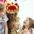 thumbnail image 4 of Chapeau Couronne Roi Royal Accessoire de Fête Robe de Bal Roi Prince Couronne pour Bal Vacances Rouge, 4 of 9