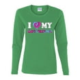 thumbnail image 2 of I Love My Boyfriend Tie Dye Pop Culture Womens Graphic Long Sleeve T-Shirt, Kelly, 2XL, 2 of 3