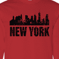 thumbnail image 4 of Inktastic New York Skyline Grunge Long Sleeve T-Shirt, 4 of 5