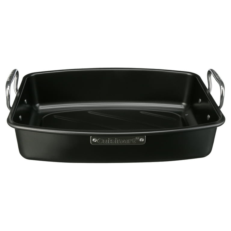 Cuisinart Ovenware Classic Collection Carbon Steel Roaster With Rack 17 X  12 In., Roasting & Broiling Pans, Household