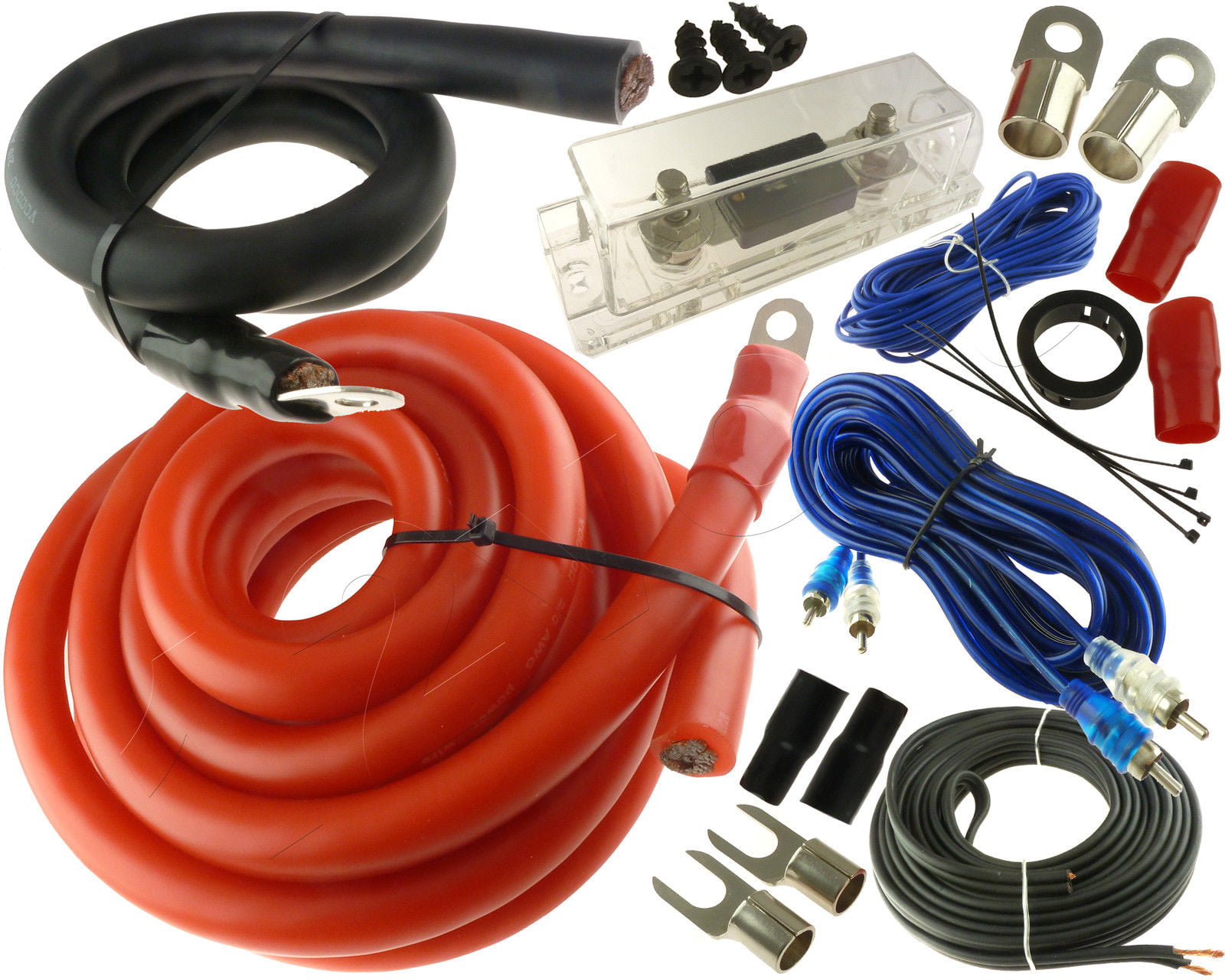 Converter Voodoo 4 Gauge Car Amplifier Installation Wiring Wire Kit Amp RCA