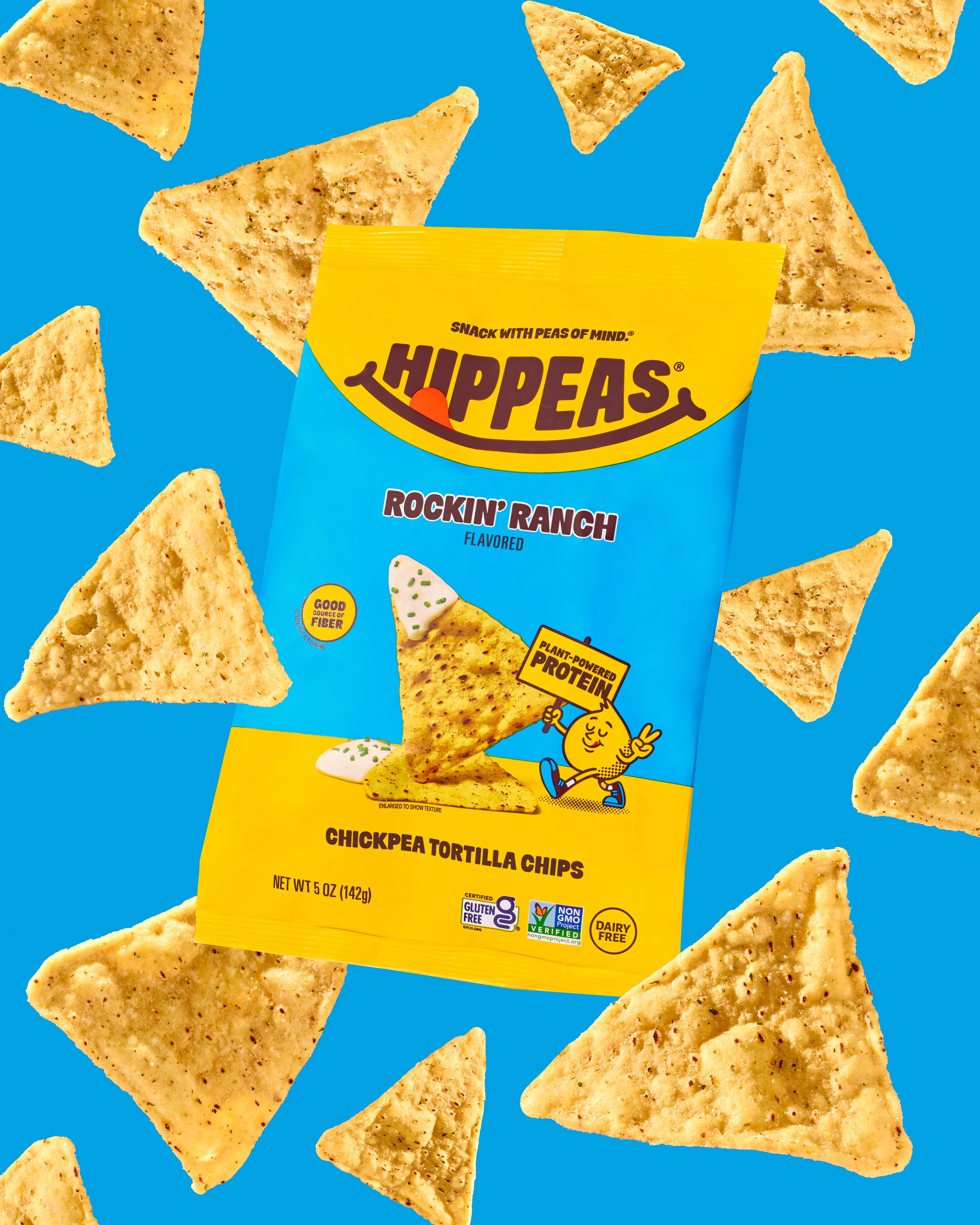 HIPPEAS Chickpea Tortilla Chips, Rockin' Ranch, Gluten Free, 3g Protein, 5 oz