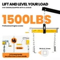 thumbnail image 2 of Yellow Folding Hydraulic Crane, Compact Engine Hoist, Heavy Duty Lift with Leveler, 2 Ton, 37in Width, for Equipment Maintain, Workshop, Industrial, 2 of 19