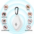thumbnail image 2 of Repelente de mosquitos ultrasónico, repelente de mosquitos electrónico, carga USB, conveniente y portátil para repeler mosquitos antiinsectos (blanco), 2 piezas, 2 of 5
