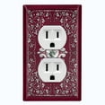 thumbnail image 1 of Metal Light Switch Plate Cover Elegant Starry Night Maroon Green Frame FRA030, 1 of 13
