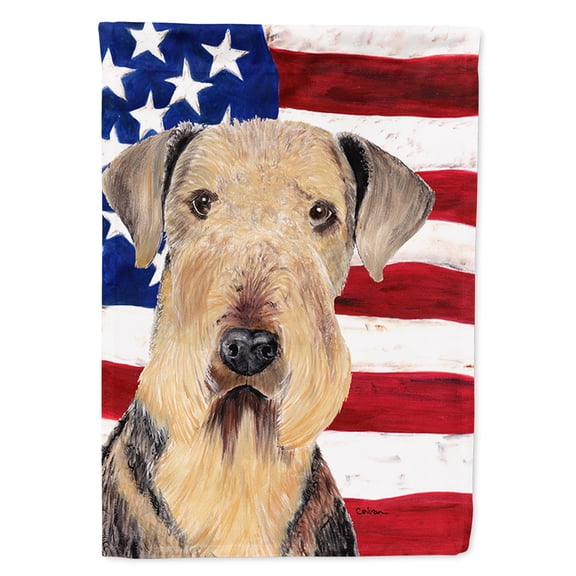 USA American Flag with Airedale Garden Flag