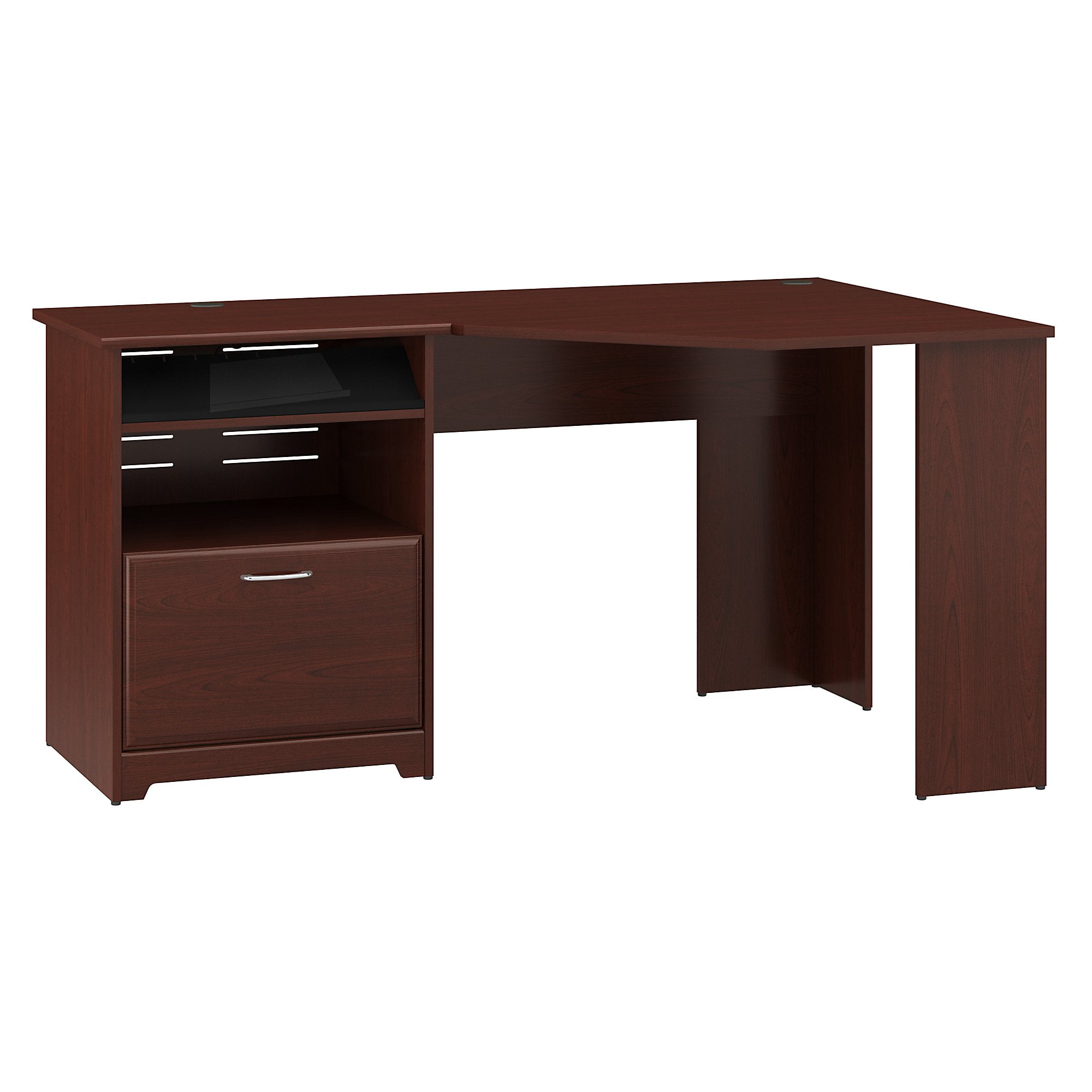 Bush Furniture Cabot Collection Corner Desk Heather Gray Walmart Com Walmart Com