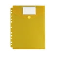 thumbnail image 1 of Cosmug Professional Vertical Ring Binder Folders | Plastic with Button Close & Removable Labels | Letter Size | 11 Hole Fit | 8 Color Options, Yellow, 1 of 6