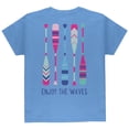 thumbnail image 2 of Summer Sun Enjoy the Waves Paddles Youth T Shirt Carolina Blue YMD, 2 of 2