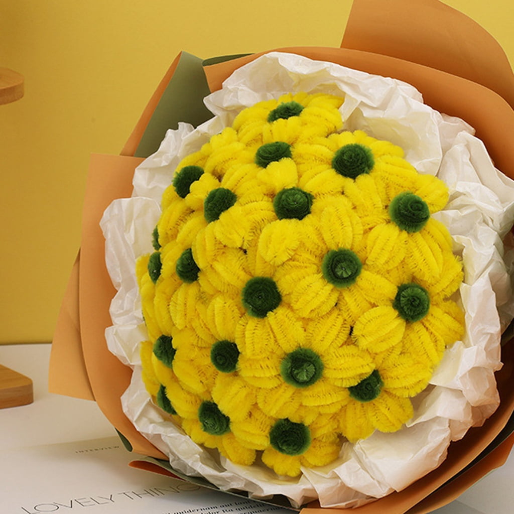 Pipe Cleaners Flower Set Pipe Cleaners Flower Making Kits Flower Bouquet Kits