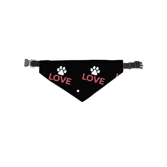 Dog Paw Love Bandana  -Image by Shutterstock,  Large