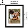 thumbnail image 5 of Americanflat 11x14 Picture Frame with Polished Plexiglass with 8x10 Mat 2 Pack Display Photo Galleria - Black, 5 of 8