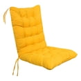 thumbnail image 3 of Cojín para silla de comedor, cojín para asiento, respaldo alto, con lazos, cojín para silla, cojín para mecedora para cocina, comedor, silla de oficin Amarillo, 3 of 8