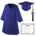 thumbnail image 4 of Class Act Graduation Shiny Kindergarten Preschool Graduation Cap & Gown with Matching Bling Tassel and Diploma Certificate, Red, 4 of 9