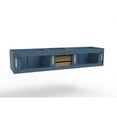 thumbnail image 4 of Alpine 72" Wood Floating Vanity Base in Blue with Black Handles, 4 of 5