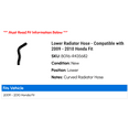 thumbnail image 2 of Lower Radiator Hose - Compatible with 2009 - 2010 Honda Fit, 2 of 2