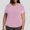 Pink, variant on Plus Size Women's Solid Color Short Sleeve Crew Neck T Shirt Comfortable And Stylish Top For Everyday Wear Tops for Women Tops 3 4 Sleeve Fashion Tops for Women The plus Size Women Tops Dressy Casual