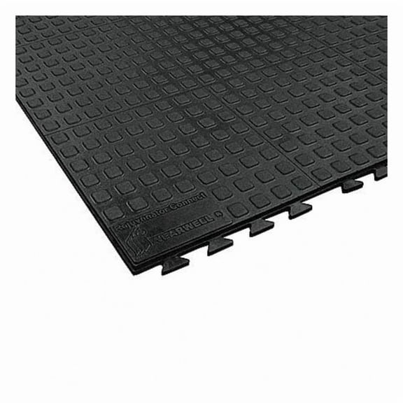 Interlocking Antifatigue Mat Tile, Polyurethane, 3 ft W x 3 ft L, 5/8 in Thick
