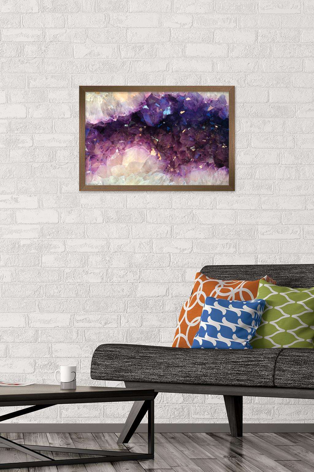 Geode Wall Poster, 14.725" x 22.375", Framed