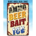 thumbnail image 2 of Metal Sign - Ammo, Beer, Bait, and Ice - Durable Metal Sign - Use Indoor/Outdoor - Great Bar Decor and Gift For Gun Enthusiasts and Fishermen (8" x 12"), 2 of 5