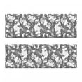 thumbnail image 2 of Gecko Bench Cushion Set of 2, Ornate Boho Motifs on Lizards with Tropical Palm Leaves Background, Standard Size Foam Pad and Decorative Cover, Pale Grey White, by Ambesonne, 2 of 4