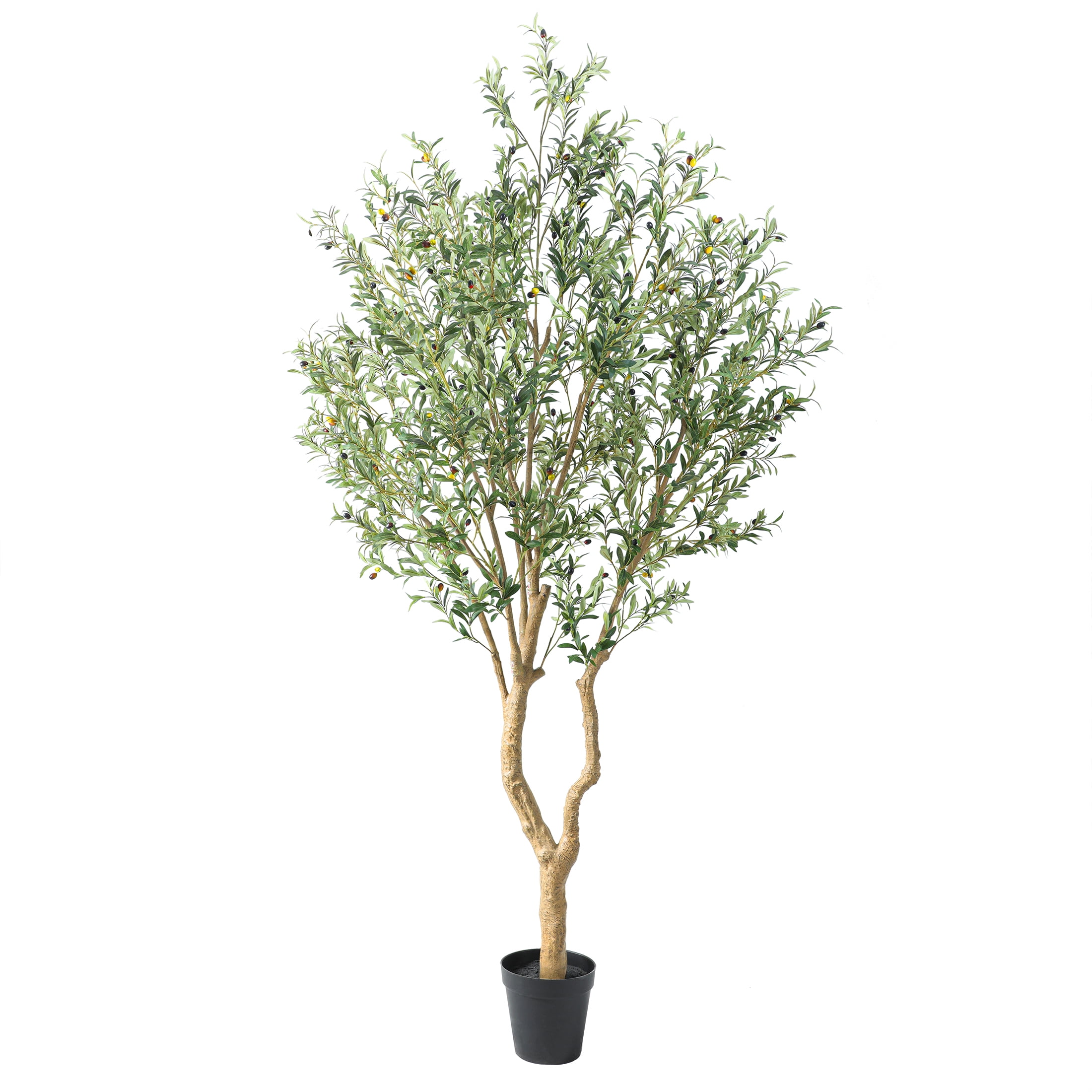 Nafresh 10FT Large and Fuller Style Artificial Olive Tree with Pot - Realistic Faux Olive Plant for Indoor Décor