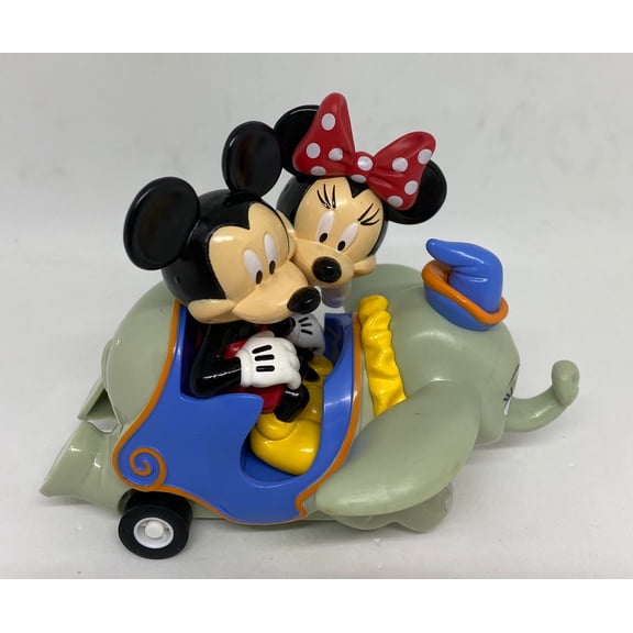 Disney Parks Dumbo Attraction Mickey and Minnie Pullback Toy New