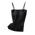thumbnail image 3 of SNKSDGM Female Tank Top for Women Cropped Women's Tank Tops with Built in Bra Crop Women Rimless Brat Integrated with Chest Pads Flat Sling Solid Color Vest Bottoming Shirt Xl, 3 of 3