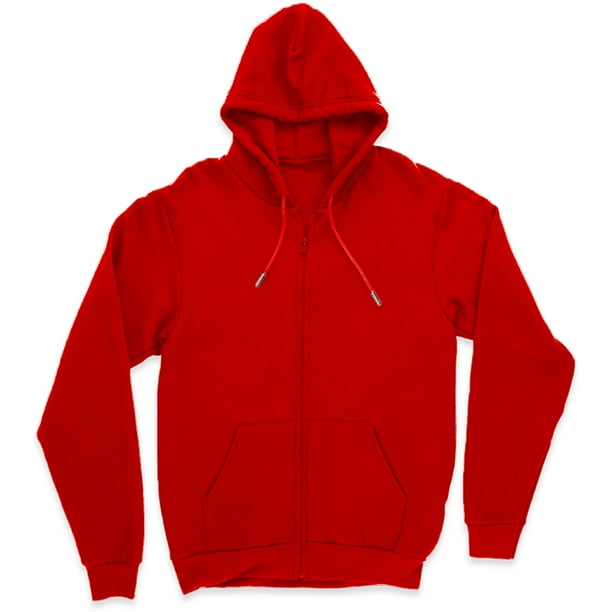 Sudadera Hoodie Unisex Roja con Cierre Capucha Cangurera Calientita Casual Abrigo Chamarra Dahirim Store HDJ1912ROJ Walmart en linea