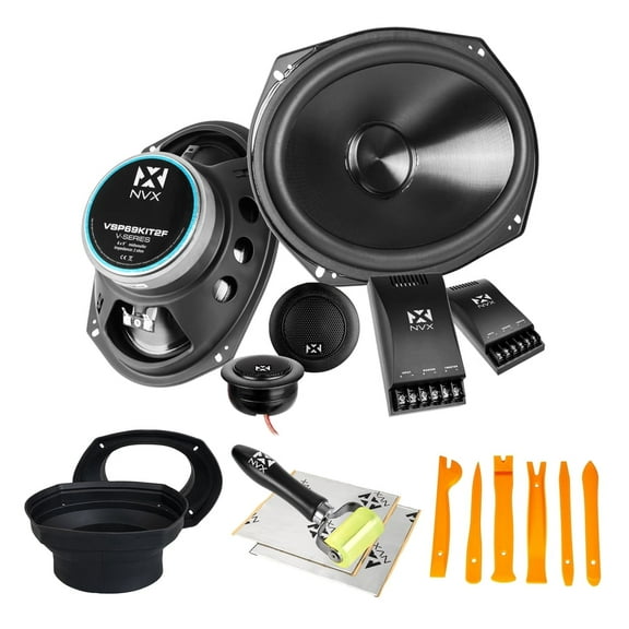 NVX VSP69KIT2F 6" x 9" Car Speakers Component System w/ 1" Silk Dome Tweeters 900W Peak
