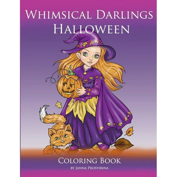 Whimsical Darlings Halloween: Coloring Book (Paperback)