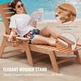 thumbnail image 3 of KFFKFF Sun Lounger, Supports up to 450 lbs, Flexible Outdoor Recliner with 5 Backrest Settings, Durable HDPE Material with Beverage Holder, Ideal for Poolside, Deck, and Garden, in Brown, 3 of 9