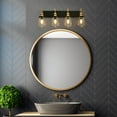 thumbnail image 5 of Cozia Luxury Modern Farmhouse Bathroom Vanity Light Black Gold Wall Sconce with Clear Glass 2-light, 5 of 5