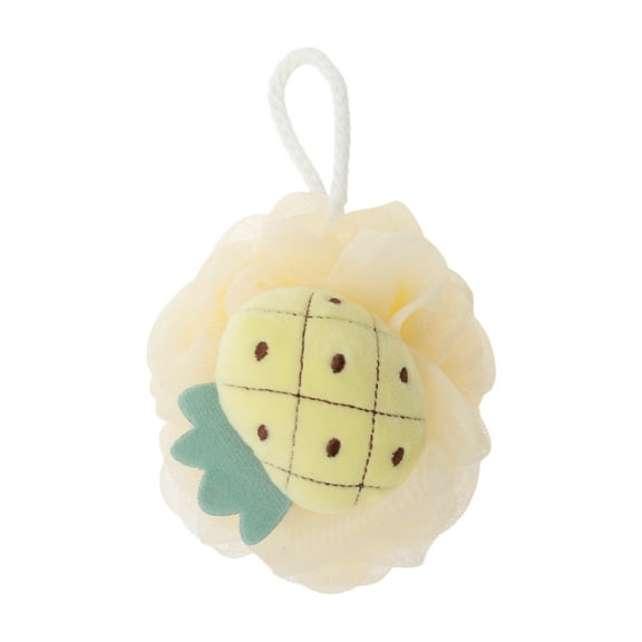 Unique Bargains 1 Pc Fruit Bath Shower Loofah Sponge Body Puffs Beige