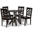 thumbnail image 2 of Baxton Studio Kaila Modern and Contemporary Dark Brown Finished Wood 5-Piece Dining Set, 2 of 9