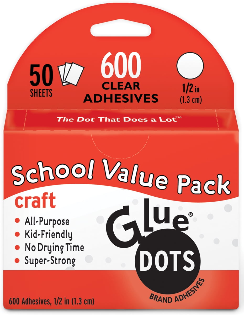 Glue Dots .5" Craft Dot Sheets Value Pack600 Clear Dots Walmart Canada