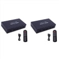 thumbnail image 1 of 2X Optical Switcher with 2 Way Spdif Toslink Optical Digital Audio Splitter Out with IR Remote Control Switch,2 x switch 2 x data cable 2 x remote control,Black, 1 of 8