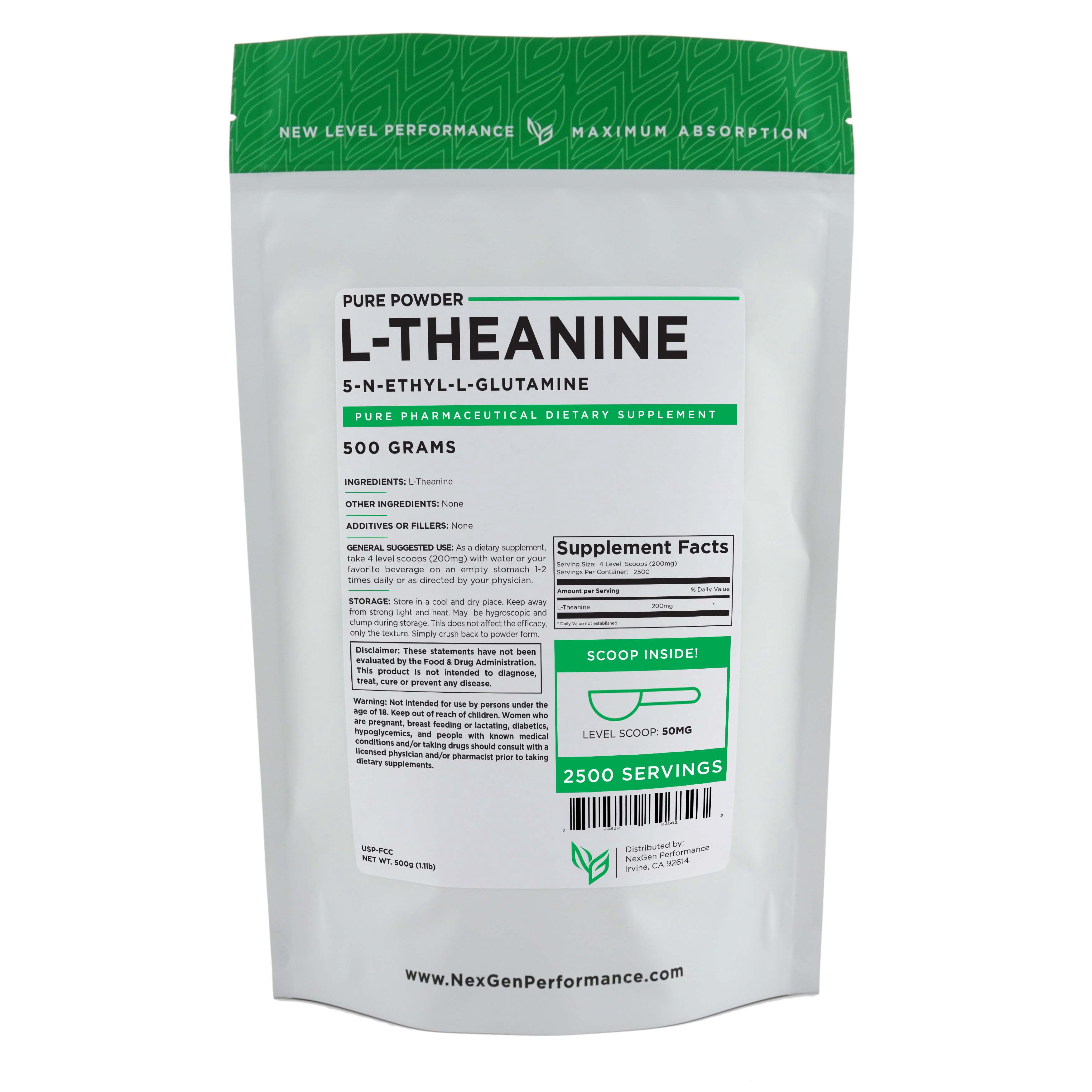 L Theanine Powder 500g 1 1lb Energy Stress Anxiety Mood