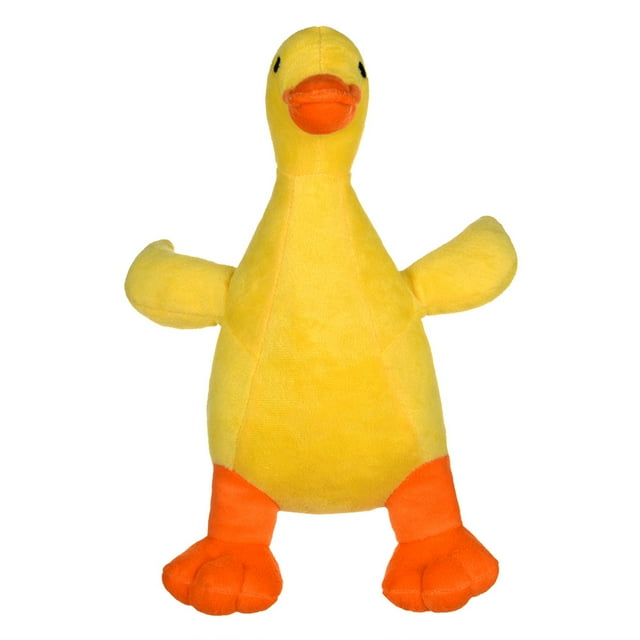 Juguete de peluche para perros que chirría, bonito pato amarillo relleno, juguete interactivo duradero, juguetes para masticar para perros agresivos, sonido para masticar