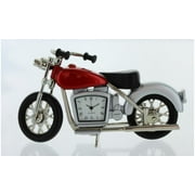 New VINTAGE Motorcycle Mini Novelty Pewter Desk CLOCK New MOTCLOCKRD