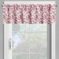 thumbnail image 2 of Ambesonne Cherry Blossom Valance Pack of 2, Bubbly Petals, 42"X18", Pink Green and Orange, 2 of 5