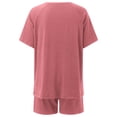 thumbnail image 4 of MSJUHEG Shorts Set,Workout Sets for Women Shorts,Shorts for Women,Wide Leg Jumpsuits for Women,Two Outfits For Sets Button Down Top Shorts Set Sweatsuits With Pockets,Women's Jumpsuits Hot Pink L, 4 of 8