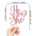 thumbnail image 3 of Cake Topper MYAMPED ¿Niño o niña? Glitter dorado y rosa, 3 of 7