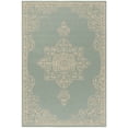 thumbnail image 2 of SAFAVIEH Outdoor LND180L Linden Collection Cream / Aqua Rug, 2 of 7