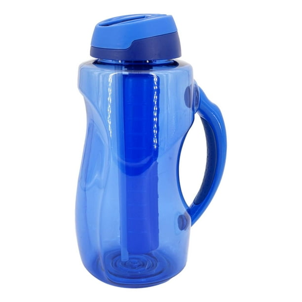 COOL GEAR Dual Wave Large Water Bottle (63 oz Blue) EZFreeze Stick