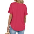 thumbnail image 5 of Sundazz Oversized Tshirts for Women Crew Neck Short Sleeve Tops Summer Casual Basic Tees, S-2XL, 5 of 8