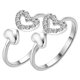 thumbnail image 5 of unbranded 2Ud Anillo Ajustable Plateado En Para Mujer, 5 of 8